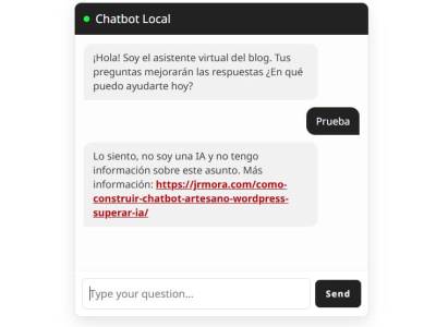 Chatbot Local para WordPress: no permitas que una IA responda por ti