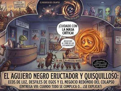 El Agujero Negro Eructador Y Quisquillos: Ecos De Luz, Desfiles De Egos Y El Negocio Del Colapso (Entrada Viii