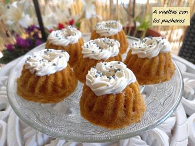 Mini tartas de zanahoria microondas