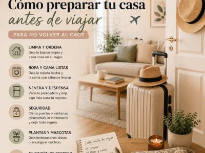 Cómo preparar tu casa antes de un viaje para no volver al caos