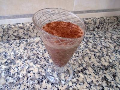 Frappe de café con crema de almendras
