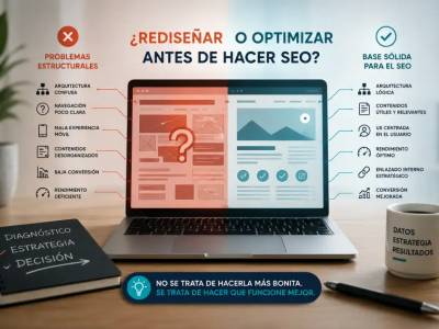 Cuándo rediseñar una web antes de invertir en SEO