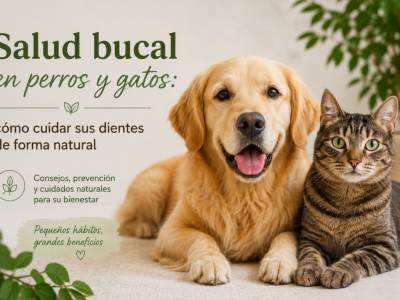 Salud bucal en perros y gatos: cuidado natural de sus dientes