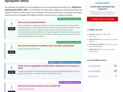 Agregador de noticias en WordPress