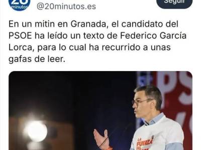 Hallazgo insólito, una persona con gafas